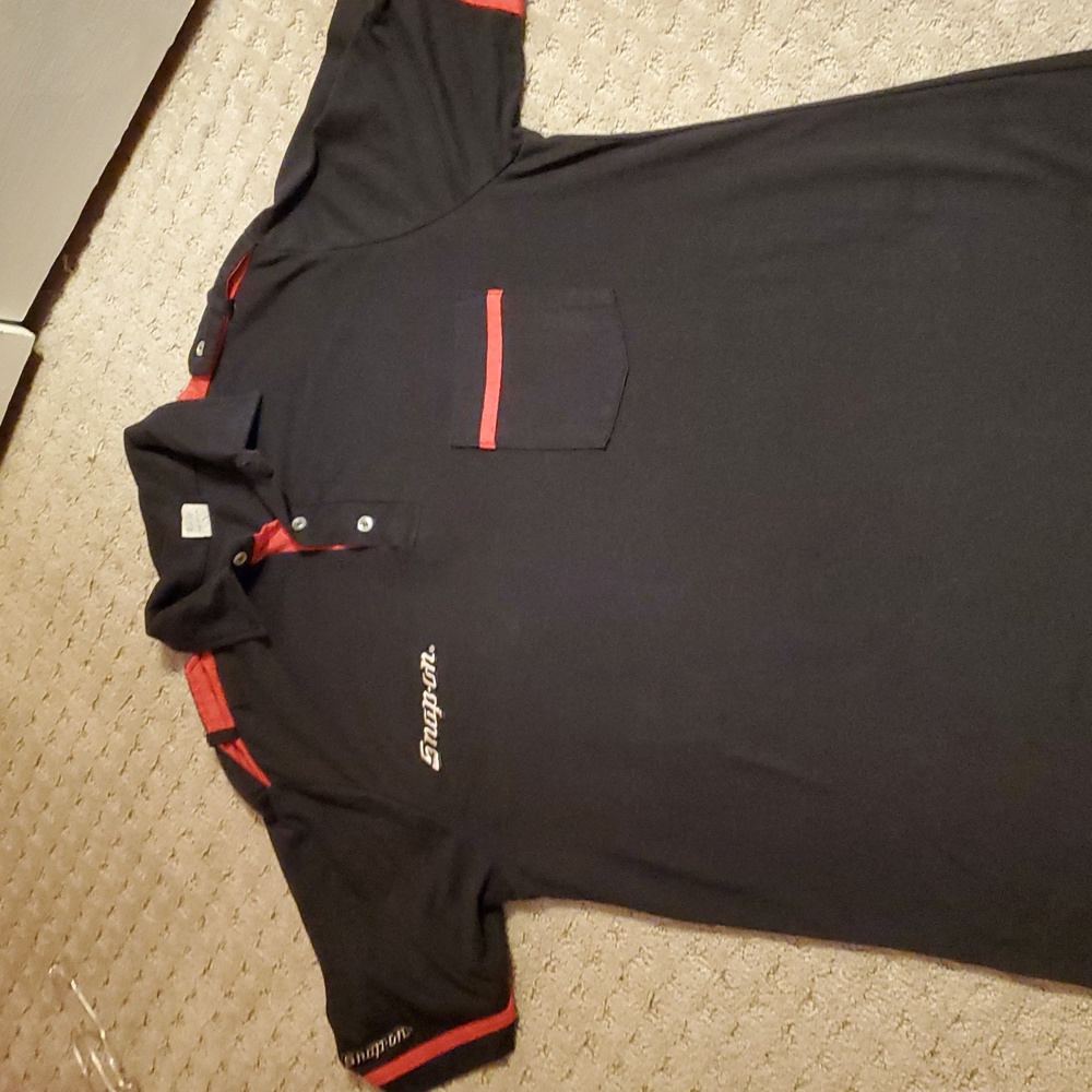 Black and Red Snap-On Tools Polo Shirt Men's Extra-Large Vintage Made in USA
